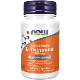 Now Foods Double Strength L-Theanine 200mg - 60 Veg Caps