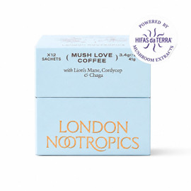 London Nootropics Mush Love Adaptogenic Coffee Lion's Mane Cordyceps & Chaga - 12 Sachets