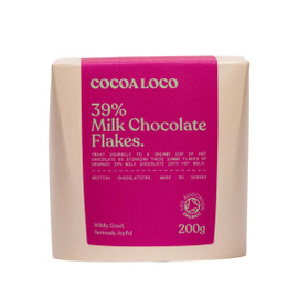 Cocoa Loco Organic Milk Hot Chocolate Drinking Flakes - 200g