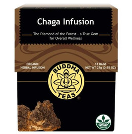Buddha Teas Organic Chaga Mushroom Tea Infusion - 18 Tea Bags