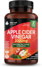 New Leaf Products Apple Cider Vinegar Complex + Mother & Nutrients - 180 Caps