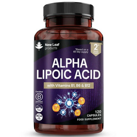 New Leaf Products ALA Complex with Vitamin B12 B6 & B1 - 120 Capsules
