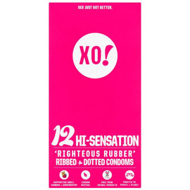 XO! Hi-Sensation CO2-Neutral Natural Latex Condoms - Pack of 12