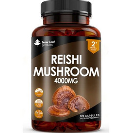New Leaf Products Reishi Mushroom 4000mg Vegan - 120 Capsules