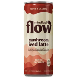 Mindfuel Flow Mushroom Latte Salted Caramel Caffeine-Free - 250ml