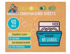 Eco Green Living Dish Washer Sheet Lemon Scented - 40 Sheets