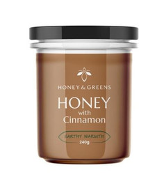 Honey & Greens British Honey with Ceylon Cinnamon - 240g