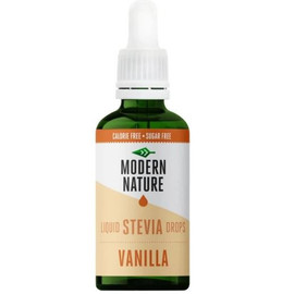 Modern Nature Pure Liquid Stevia Drops Sweetener Vanilla - 50ml
