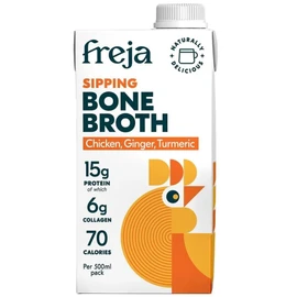 Freja Sipping Bone Broth Chicken Ginger & Turmeric - 500ml