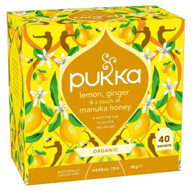 Pukka Herbs Organic Lemon Ginger and Manuka Honey - 40 Teabags