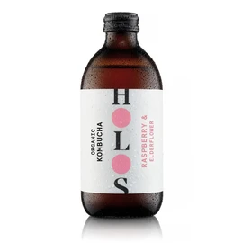 HOLOS KOMBUCHA Organic Raspberry & Elderflower Kombucha - 330ml
