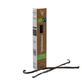 Vanilla Bazaar Organic and Fairtrade Madagascan Vanilla Pods - 2 Pods