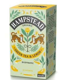 Hampstead Tea Organic Biodynamic Lemon Green Tea - 20 Bags