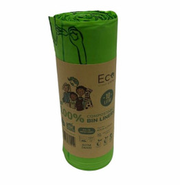 Eco Green Living Certified Compostable 10L Caddy Bags - 1 Roll