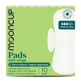 Mooncup Medium Day Pads with Wings - 10 Pads