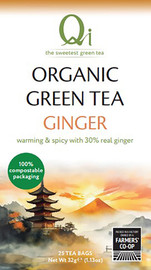 Qi Organic Green Tea with Ginger - 40g