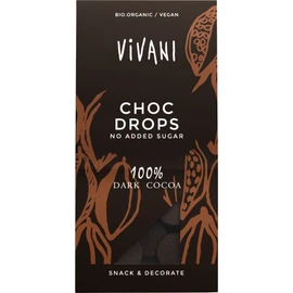 Vivani Dark Chocolate Drops 100% Cocoa - 100g