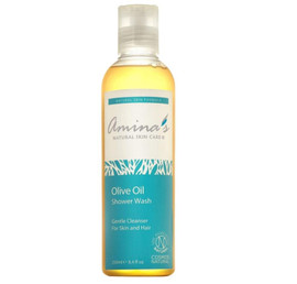 Amina's Natural Skincare Organic Olive Oil Shower Wash for Everyday Use For All The Family - 250ml