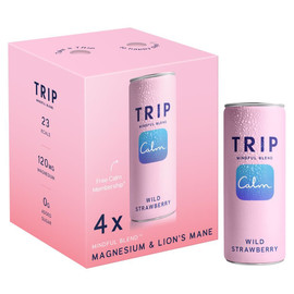 Trip Drink Ltd TRIP Wild Strawberry Mindful Blend Drink - Box of 4 (250ml each)