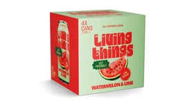 Living Things Watermelon & Lime Pre + Probiotic Soda - Box of 4 (330ml each)