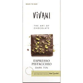 Vivani Espresso Pistacchio Dark 75% Chocolate Vegan Organic - 80g