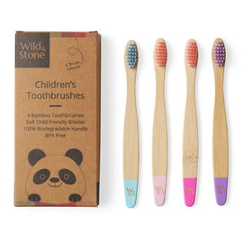 Wild and Stone Candy Colour Children Toothbrush - Set of 4