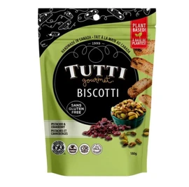 Tutti Handmade Gluten Free Vegan Pistachio Cran Biscotti - 180g