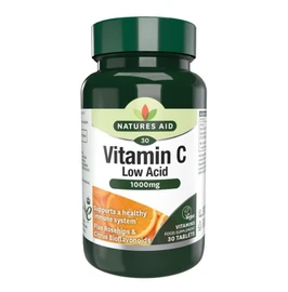 Natures Aid Vit C 1000mg Low Acid - 30 Tablets
