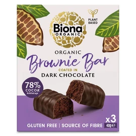 Biona Organic Dark Chocolate Brownie Bar Multipack - 3 Bars (40g Each)