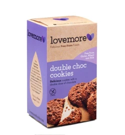 Lovemore Foods Gluten Free Milk Free Double Chocolate Cookies - 150g