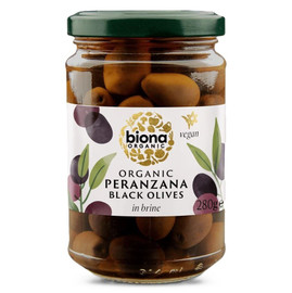 Biona Organic Peranzana Black Olives in Brine - 280g