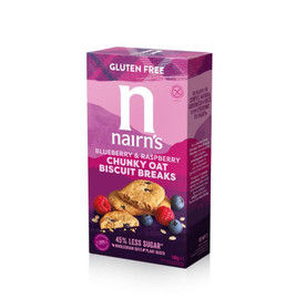 Nairn's Gluten Free Blueberry & Raspberry Chunky Oat Biscuit Breaks - 160g