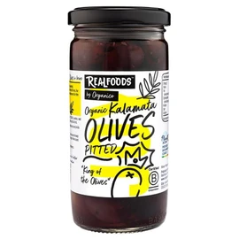 Realfoods by Organico Organic Kalamata Olives Pitted in Brine - 230g