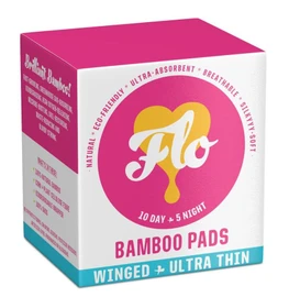 Here We Flo Bamboo Combo 10 Day + 5 Night Pads Pack - 15 Pads