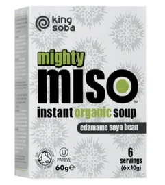 King Soba Organic Miso Soup with Edamame Beans - 60g
