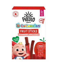 Piccolo Organic Strawberry Sticks - 4 x 17g