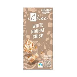 iChoc White Nougat Crisp Chocolate Vegan Organic - 80g