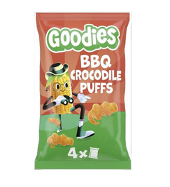 Goodies Kids Snack Crocodile Puffs BBQ - Box of 4