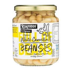 Realfoods by Organico Organic White Cannellini Beans in Water - 370g