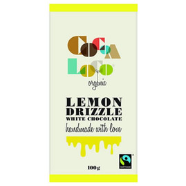 Cocoa Loco Organic Fairtrade White Chocolate Lemon Drizzle Bar - 100g
