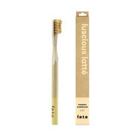From Earth to Earth Luscious Latte Beige Soft Bamboo Toothbrush - 1 Unit
