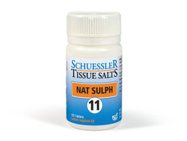 Schuessler Tissue Salts Nat Sulph No 11 - 125 Tablets Schuessler Tissue Salts Nat Sulph No 11 - 125 Tablets