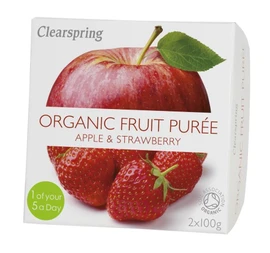 Clearspring Organic Fruit Puree Apple Strawberry - Set of 2