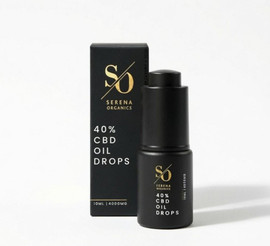 Serena Organics 40% CBD Oil Drops with MCT Carrier Oil 1000mg - 10ml