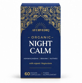 Ayurvediq Wellness Organic Night Calm with Magnesium - 60 Vegan Capsules