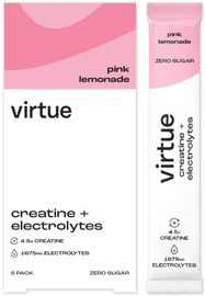 Virtue Drinks Creatine Electrolytes Pink Lemonade - 5 x 8.6g sachets each