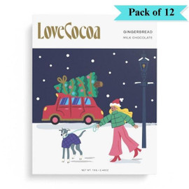Love Cocoa Gingerbread Milk Chocolate Bar - 70g (Pack of 12)