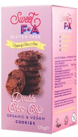 Sweet FA Organic Gluten-Free and Vegan Double Chocolate Chip Cookies - 125g