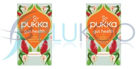 Pukka Herbs Gut Health with Peppermint Ginger & Kombucha Tea Bags - 20 Bags(Pack of 2)