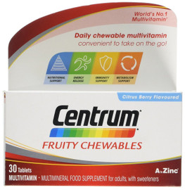 Centrum Fruity Chewables Multivitamin & Mineral - 30 Tablets Centrum Fruity Chewables Multivitamin & Mineral - 30 Tablets